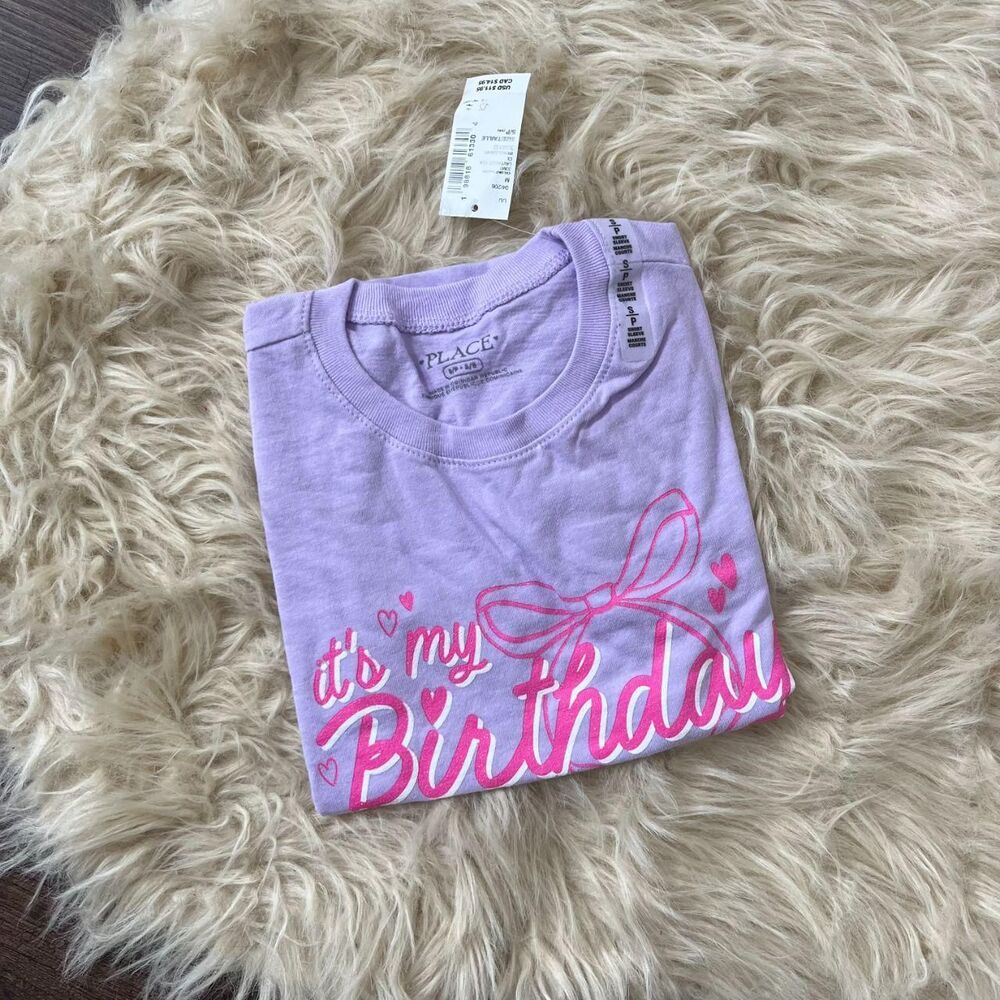 NWT Girls It's My Birthday Graphic Tee - purple Size S / 6